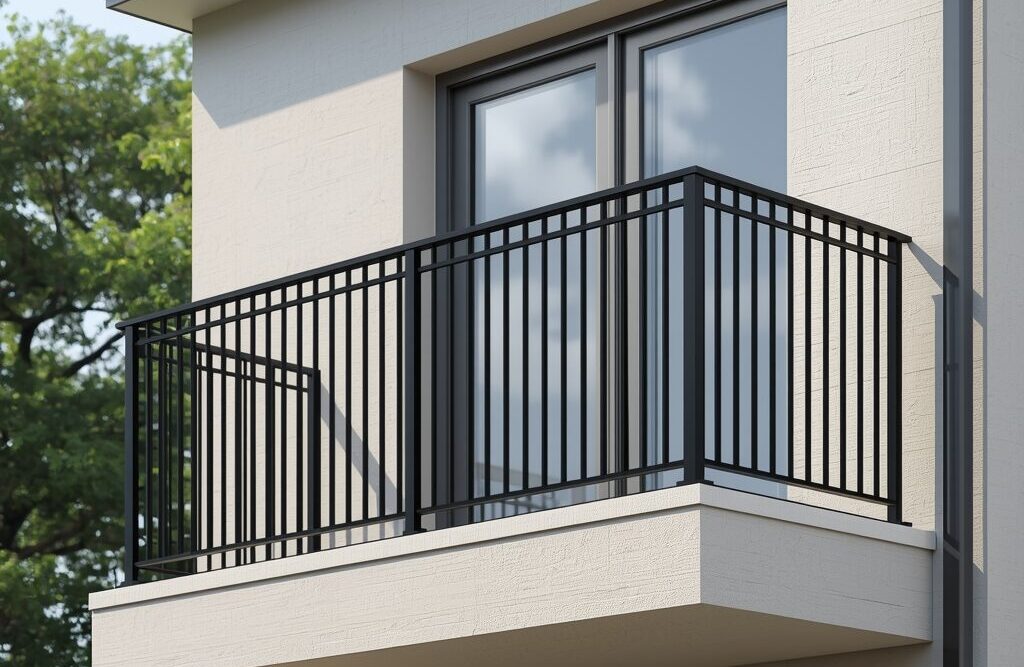 Balkon mit modernem Metallgeländer – langlebige und stilvolle Geländerlösung für Außenbereich